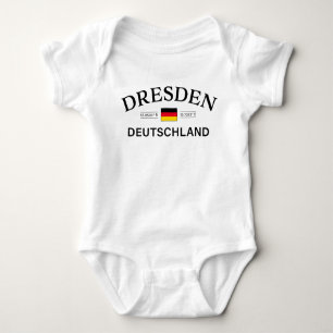 Dresden Deutschland Coordinates German Baby Bodysuit