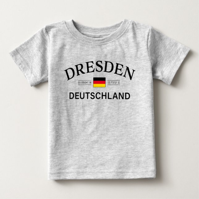 Dresden Deutschland Coordinates German Baby T-Shirt (Front)