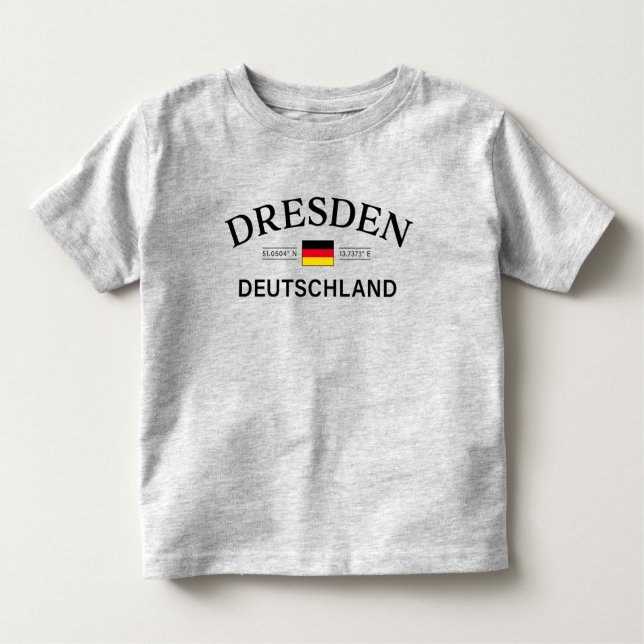 Dresden Deutschland Coordinates German Toddler T-shirt (Front)