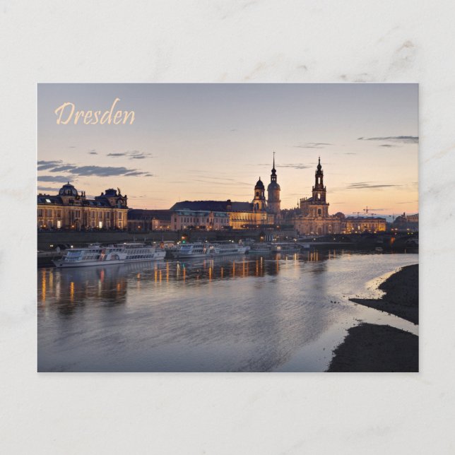 Dresden Elbe view Postcard (Front)