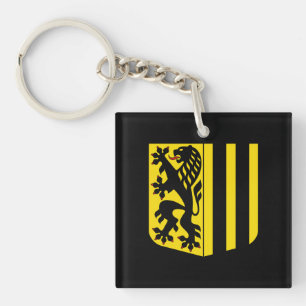 Dresden emblem Germany flag symbol coat arms Keychain