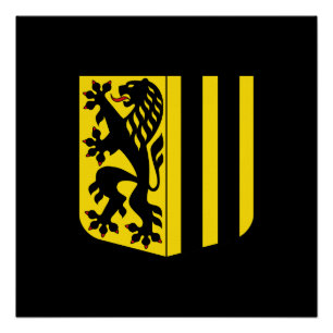 Dresden emblem Germany flag symbol coat arms Poster