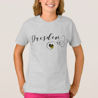 Dresden Flag In Heart, Saxony, Germany