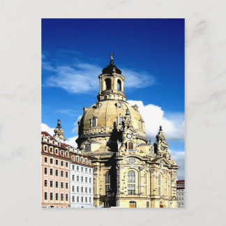 dresden frauenkirche history and city postcard