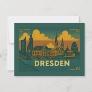 Dresden Germany City Art Postcard