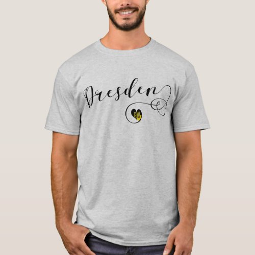 Dresden Heart Flag Saxony Germany T_Shirt