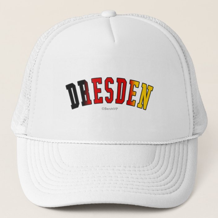Dresden in Germany National Flag Colors Trucker Hat