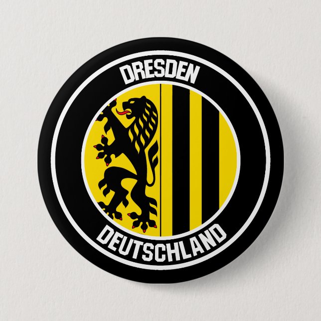 Dresden Round Emblem Button (Front)