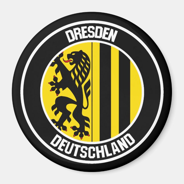 Dresden Round Emblem Magnet (Front)