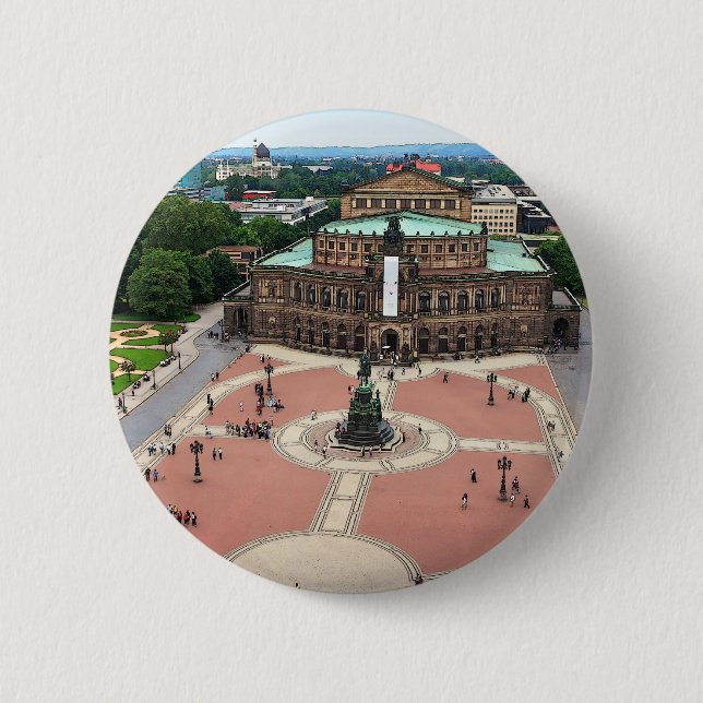 Dresden - Semper Oper Pinback Button (Front)