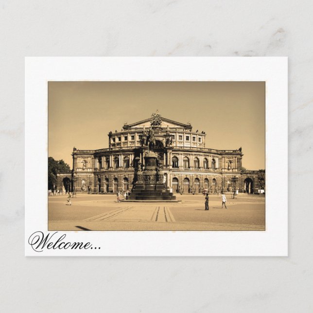 Dresden Semperopera at Theater Square Postcard (Front)