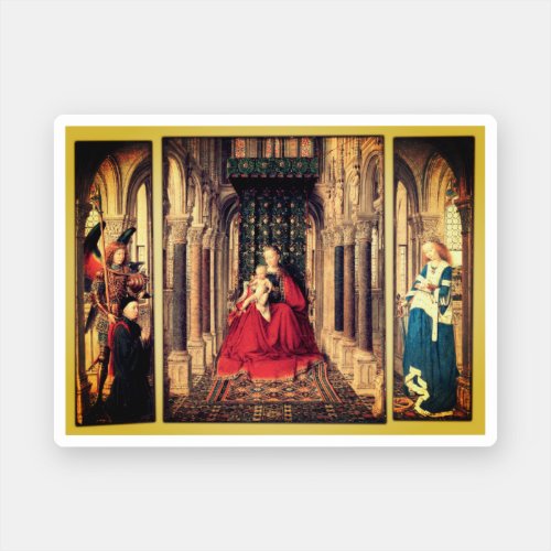 Dresden Triptych by Jan van Eyck 1437 Sticker