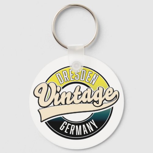 Dresden vintage style logo keychain