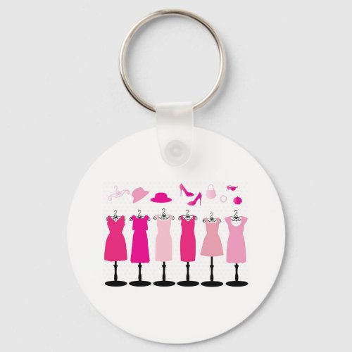 dress_163552 PINKS  dress dresses hat clothes clot Keychain