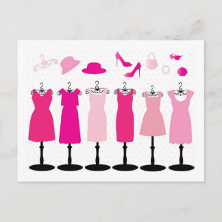 dress-163552 PINKS dress dresses hat clothes clot Postcard