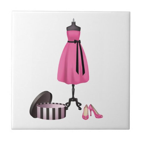 Dress and High Heels Art Tile