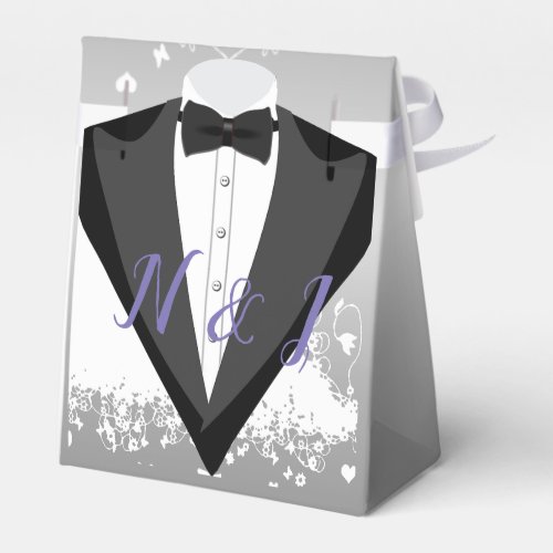 Dress And Tuxedo Design Wedding Favour Box