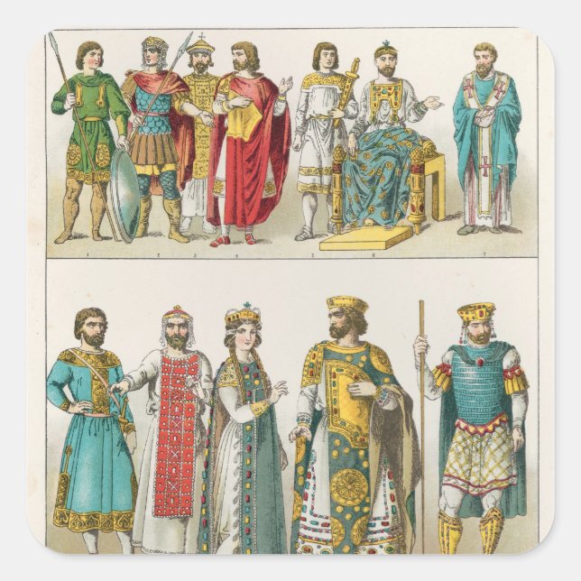Dress at the Byzantine Court Square Sticker (Front)