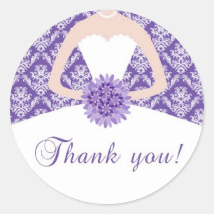 Dress Damask Gift Favor Label Sticker