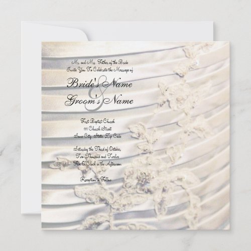 Dress Detail Wedding Invitation
