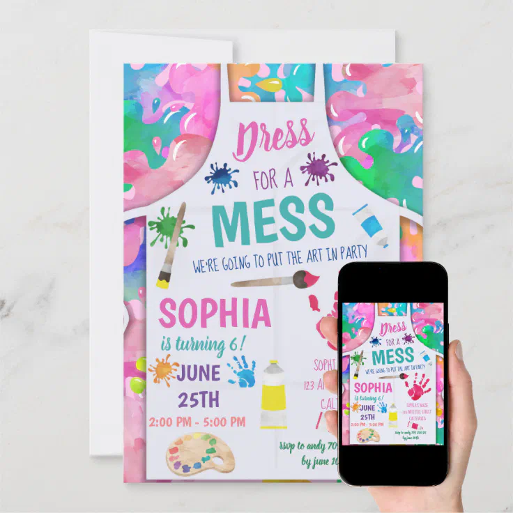 dress for a mess party invitation