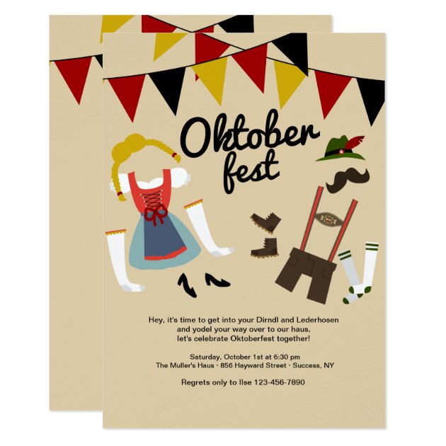 Dress For Oktoberfest Invitation