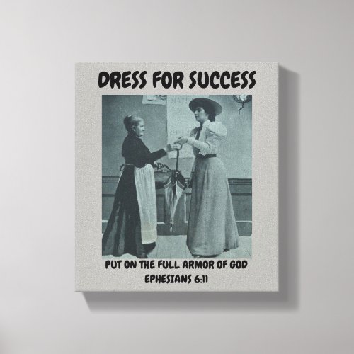 DRESS FOR SUCCESS VICTORIAN ARMOR OF GOD CHRISTIAN CANVAS PRINT