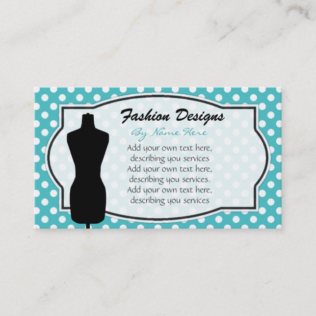Dress Form: Business Card (Front)