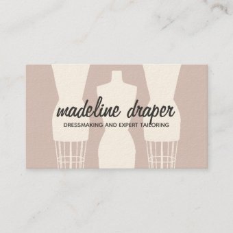 Dress Form Fashion Designer Business Card Template | Zazzle