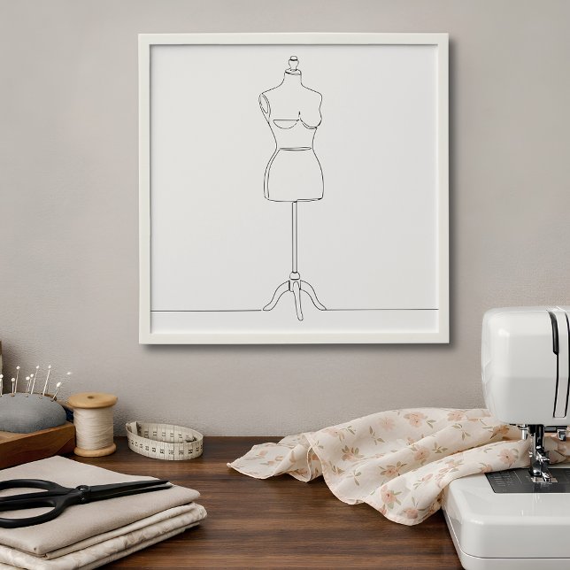 Dress Form Minimalist Wall Art Print Gallery Tile (Creator Uploaded)