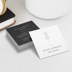 Dress Form   Seamstress Tailor Designer Square Business Card