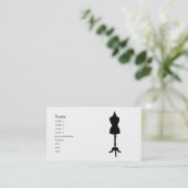 Dress Form Silhouette II Business Card (Standing Front)