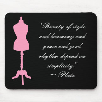 Dress Form Silhouette II - Pink Mouse Pad