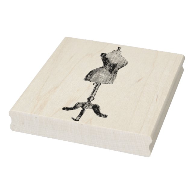 Dress Form Vintage Rubber Art Stamp (Stamp)