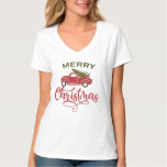 Dress in Festive Style with Christmas Red Truck T-Shirt