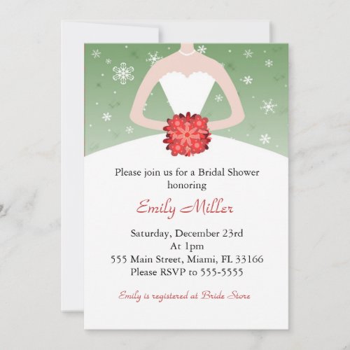 Winter Wonderland Bridal Shower invitation