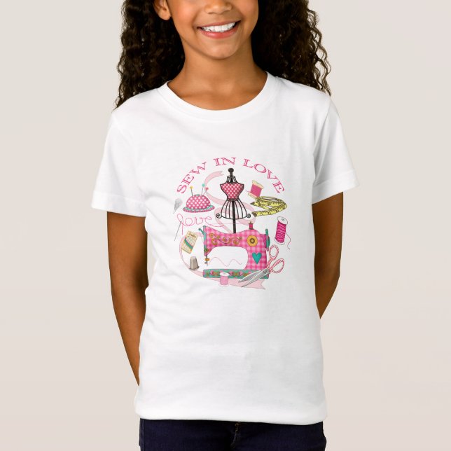 Dress Makers - Sew in Love, sewing T-shirt (Front)