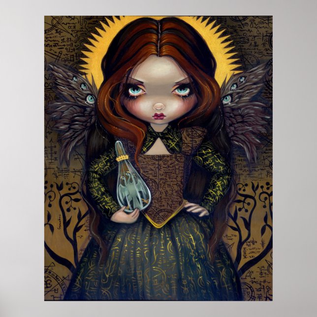 Dress of Alchemy ART PRINT gothic angel fairy icon (Front)