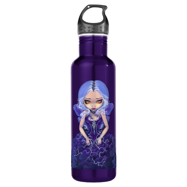 Dress of Storms gothic fairy art Water Bottle (Front)