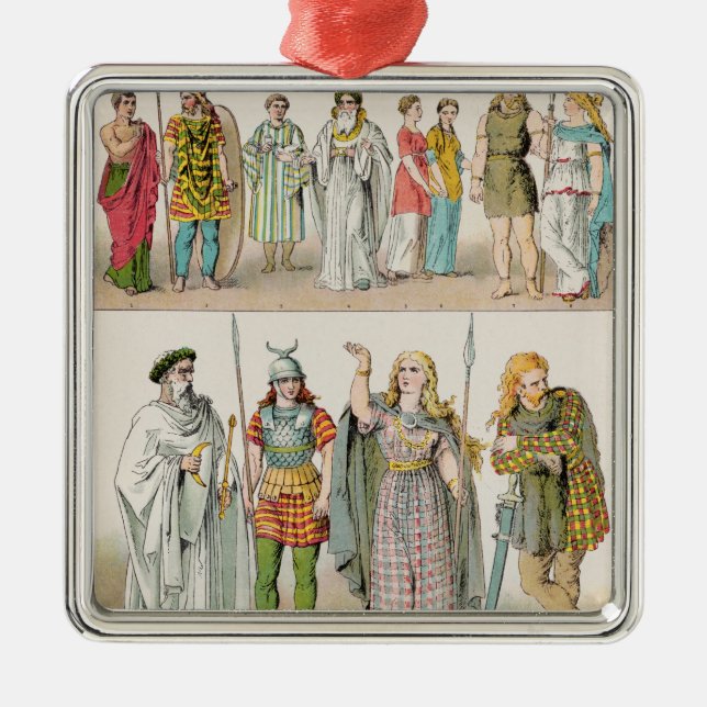 Dress of the Britons, Gauls and Germans Metal Ornament (Front)