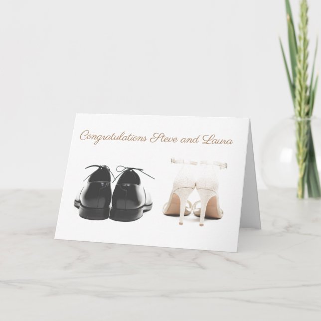 DRESS SHOES WEDDING CONGRATULATIONS CARD (Front)