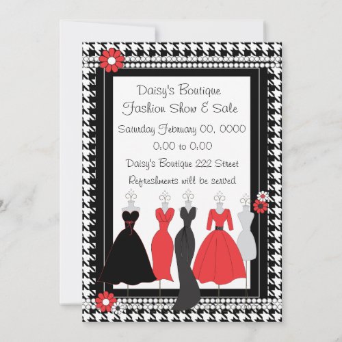 Dress Shop Daisy Theme Invitation