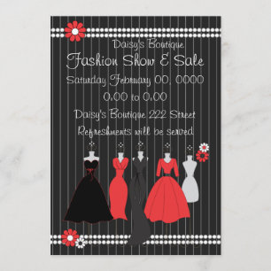 Dress Shop Daisy Theme Invitation