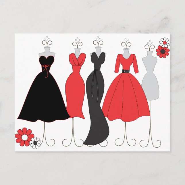 Dress Shop-Daisy Theme Postcard (Front)