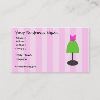 Dress Shop Pink Business Cards