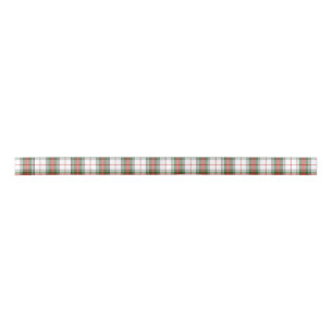 Dress Stewart White Red Green Tartan Plaid Satin Ribbon