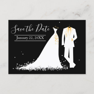 Dress & Tux - 3x5 Save the Date Invitation