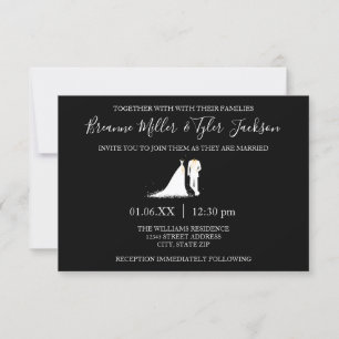 Dress & Tux - 3x5 Wedding Invitation