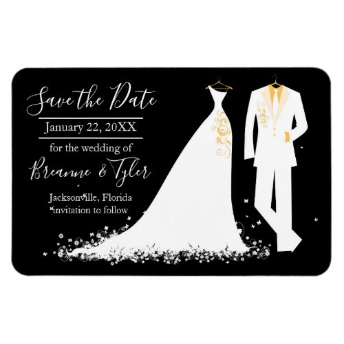 Dress  Tux _ 4x6 Save the Date Magnet
