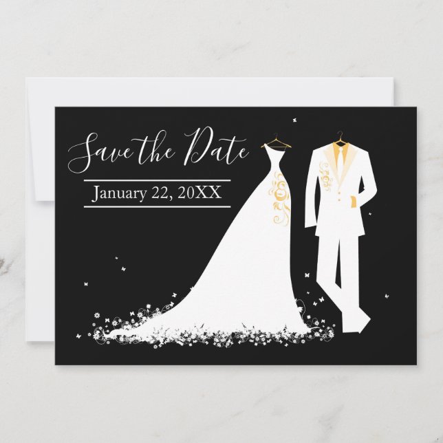 Dress & Tux - Save the Date Invitation (Front)